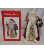 JC Penney Vintage Santa Claus Tree Topper Table Decor 13 ” Red Robe Santa - $736.37 MXN