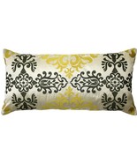 Sumatra Medallion Embroidered Silk Decorative Throw Pillow 12x24, with P... - £47.74 GBP