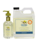 Fruits &amp; Passion Cucina Sea Salt &amp; Amalfi Lemon Hand Soap 200ml+1L Set - £34.36 GBP