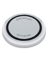 67 68 Chevy Truck Chrome Steering Wheel Horn Cap Button Chevrolet Divisi... - $15.33
