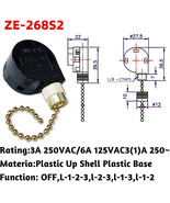 Zing Ear ZE-268S2 w/ Brass PULL CHAIN FAN SWITCH dual capacitor 3 Speeed... - $51.81 CAD