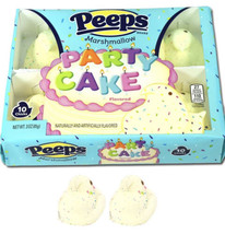 SHIPS N 24 HRS-Peeps Party Cake Flavored Marshmallow Chicks 1-10 Ct Pack... - £4.64 GBP