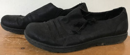 Born BOC Vegan Black Slip On Comfort Euro Style Round Toe Loafers Shoes 8M - $36.99