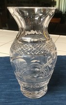 704A~ Waterford Crystal Giftware Collection Flower Vase 9&quot; Swirl Pattern - £56.59 GBP