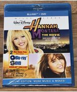 Hannah Montana The Movie Deluxe Edition Blue Ray+ DVD Miley Cyrus Disney... - $19.79
