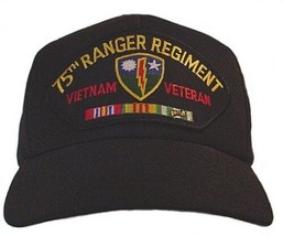 Army 75TH Ranger Vietnam Usa Ribbon Embroidered Patch Military Hat Cap - £31.16 GBP