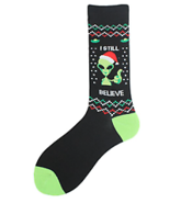 I STILL BELIEVE ALIEN CHRISTMAS SOCKS unisex crew xmas novelty santa hat... - $14.93 CAD