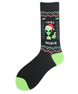 I STILL BELIEVE ALIEN CHRISTMAS SOCKS unisex crew xmas novelty santa hat... - £8.53 GBP