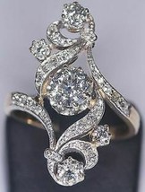 2.25ct Simulé Solitaire Diamant Vintage Bijoux Bague 925 Argent Sterling - £99.47 GBP