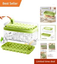 Compact Ice Cube Mold Set with Storage Bin – 64 Cube Capacity, Dishwashe... - $33.61