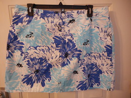 Women&#39;s St. John&#39;s Bay Secretly Slender Skort Size 4 Blue Floral  New - £14.70 GBP