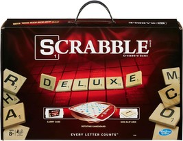 Scrabble Game Deluxe Edition Letter Tiles Board Game Family Board Games for Adul - £64.97 GBP