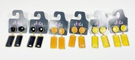 Tendance Deux Pierre Push-Back Boucles D&#39;Oreilles Créoles - 6 Paquet/3 C... - $9.89