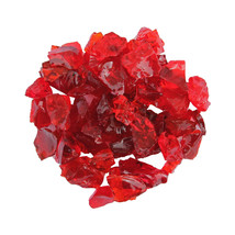 Red Round Reflective Fire Pit Glass - $50.00