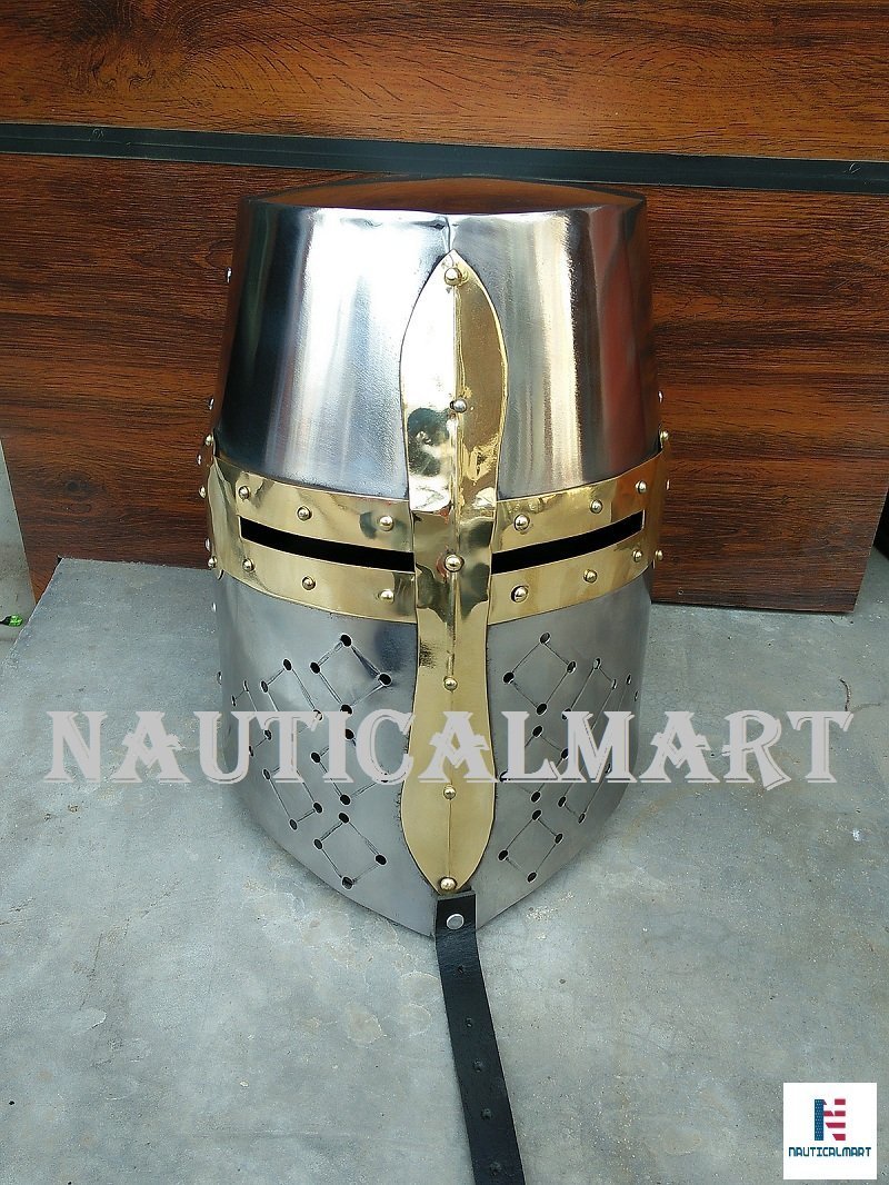 NauticalMart Knight Templar Crusader Armor Helmet Wearable Halloween Costume