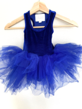I Love Plum Tutu Ballerina Dance Pageant Tank Blue Velvet Dress Girls 1 year NEW - £14.60 GBP