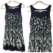 Lauren Conrad Ladies Fit &amp; Flare Floral - Blue Sleeveless Summer Dress Size 6 - £11.11 GBP