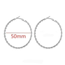 Hoop Earrings | Women Earrings | Big Hoop Earring | Geometric Earrings | Round H - £6.35 GBP