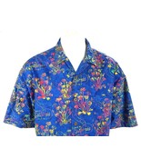 Wild Hawaiian Shirt Road To California Hoffman California Fabric Blue Fl... - $101.48 CAD