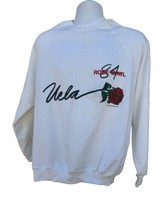 Vintage 80s UCLA Rose Bowl Crew Neck white Pullover Sweatshirt Shirt 1984 Large - £38.72 GBP