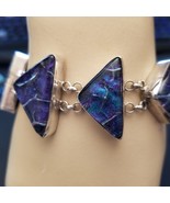 Dichroic Glass .925 Sterling Bracelet R29 - $2,280.52 MXN