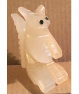 Vintage 1960s Hand Carved Mexican White Onyx Squirrel Animal Figure Figu... - $38.07 CAD