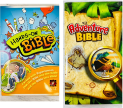 Adventure Bible NIV And Hands On Bible NLT For Kids Soft Cover 2 Books - £19.65 GBP
