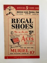 1940 The Yankees American League Baseball Club Official Score Card - $52.25