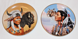 2 Lot Franklin Mint Plates Spirit Leader / Spirit Of The Buffalo Gold Trim Colle - £15.98 GBP