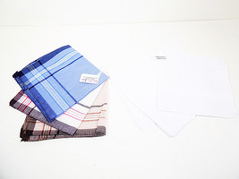 Handkerchiefs Mens Womens 3 pack Plaid White Handkerchief Pocket Wiping Hankys - £5.17 GBP