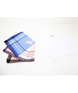 Handkerchiefs Mens Womens 3 pack Plaid White Handkerchief Pocket Wiping ... - £5.10 GBP