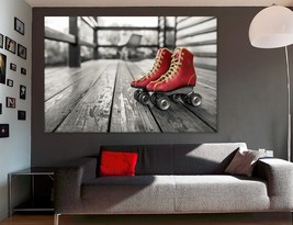 Vintage Rollers Canvas Print Gift for Roller skater Rollerskating Wall Art Motiv - £39.02 GBP