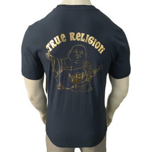 Nwt True Religion Msrp $59.99 Men&#39;s Blue Crew Neck Short Sleeve T-SHIRT Size M L - £21.54 GBP
