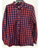 Brooks Brothers Red &amp; Navy Gingham Button-Down Shirt - Men&#39;s L - Corpcore - $24.29 CAD