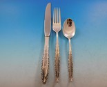 Floral Lace by Lunt Sterling Silver Flatware Set for 8 Service 24 Pieces - £1,147.47 GBP