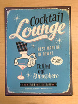 Large 12 x 16&quot; Retro Cocktail Lounge Tin Sign - £7.89 GBP