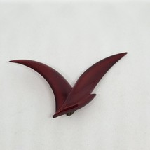 Buch Deichmann B&amp;D Denmark Abstract Seagull Brooch Pin Red Maroon Burgun... - £19.18 GBP