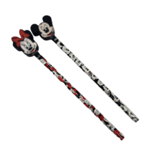 Vintage Pentech Disney Mickey + Minnie Mouse Pencils W/ Erasers Stationary New - £21.78 GBP
