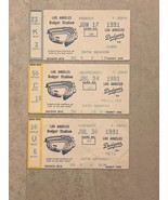 (3) Los Angeles Dodgers Season Ticket Stubs from 1991 Season⚾ ***Pls. Re... - $336.96 MXN