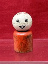 ALL WOOD Fisher Price Little People Smiley Girl with a Red Round Body Vintage - £9.63 GBP