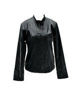 B Lucid Ltd Womens Black Vinyl Jacket Size L Vintage - $427.46 MXN