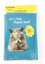 Hallmark Expressions Note Cards Mouse w Yellow Flower Blank Inside  - £5.86 GBP