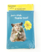 Hallmark Expressions Note Cards Mouse w Yellow Flower Blank Inside  - £5.80 GBP