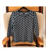 Talbots Size MP Medium Petite Pure Merino Wool Lightweight Sweater geome... - $34.00 CAD