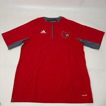 Louisville Cardinals Adidas Mens Shirt S Small Red 1/4 Zip Windbreaker N... - £23.11 GBP