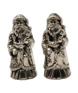 Godinger Silver Treasures Santa Salt and Pepper Shakers VTG Christmas Decor - $17.99