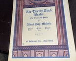 The Twenty Third 23 Psalm Sheet Music Albert Hay Malotte 1937 Vintage - $8.66