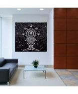 Yoga Skeleton Meditation Tapestry 5 ft x 4 ft Wall Hanging Home Decor - $17.99