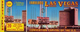 Vintage Fabulous Las Vegas Postcard Souvenir Book Plastichrome 20 Cards Complete - £7.16 GBP