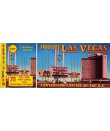 Vintage Fabulous Las Vegas Postcard Souvenir Book Plastichrome 20 Cards ... - $8.99